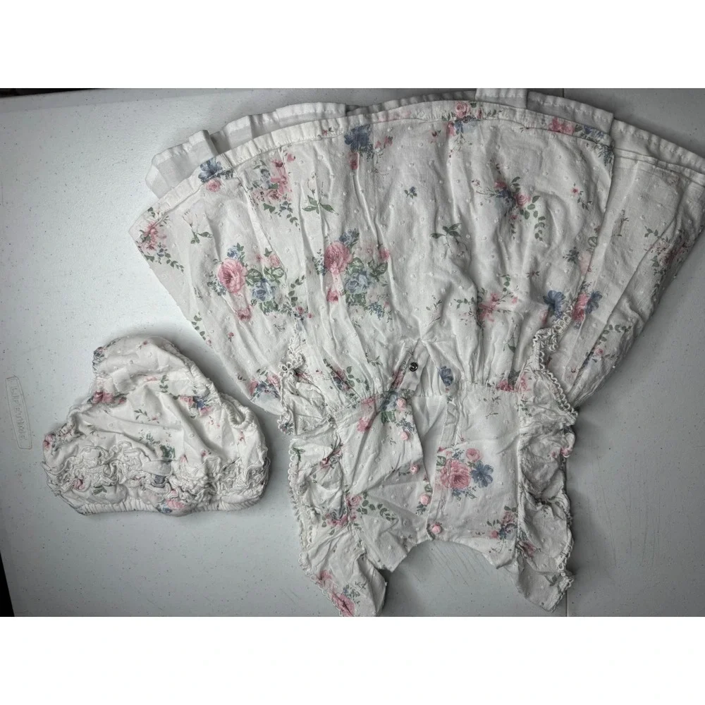 Catherine Malandrino Toddler Girls Floral Swiss Dot Dress and Bloomers Set 24M